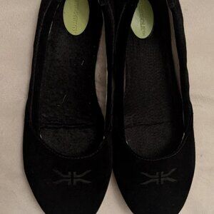 Kuru black ballet flats size 8